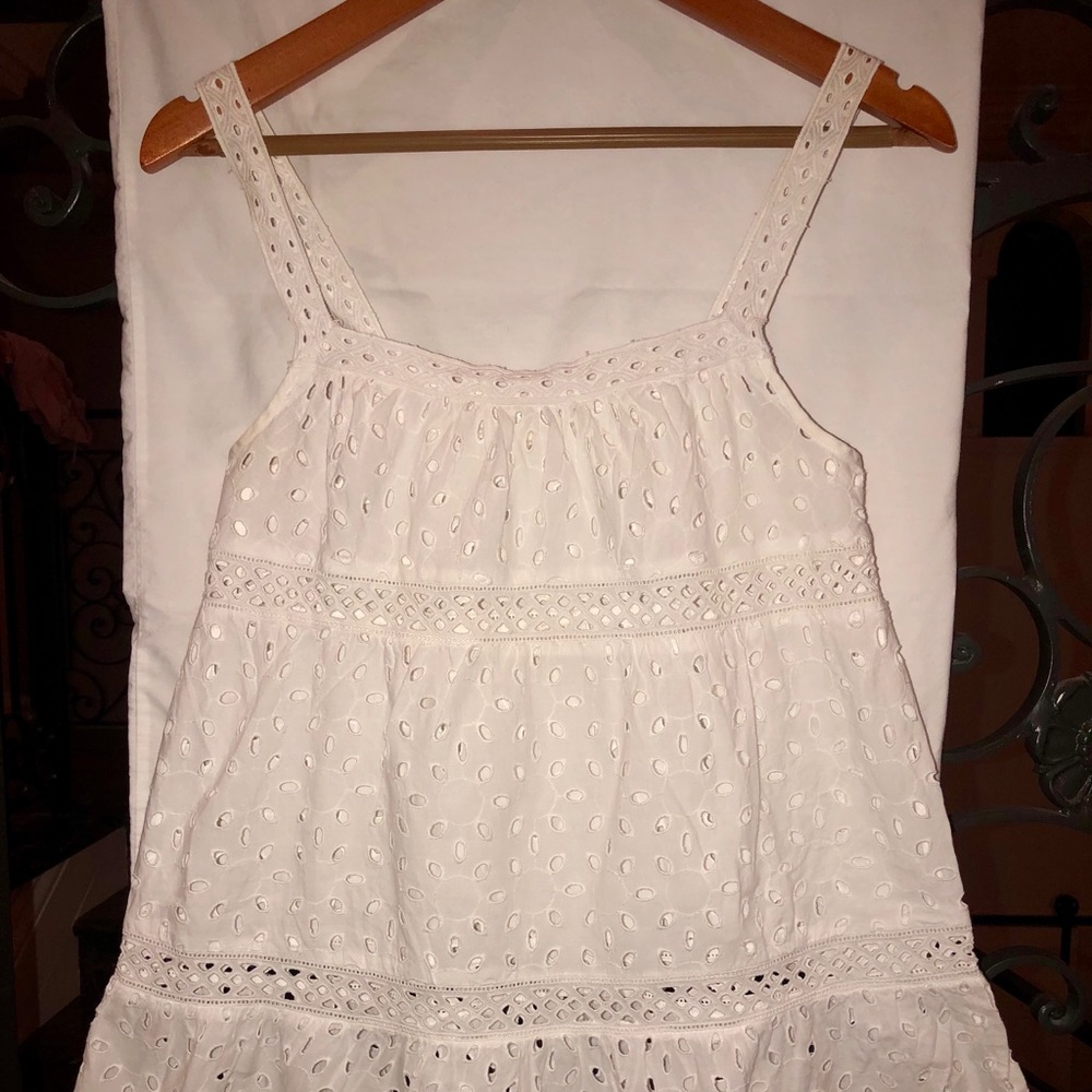 Eyelet Tunic Tank Top